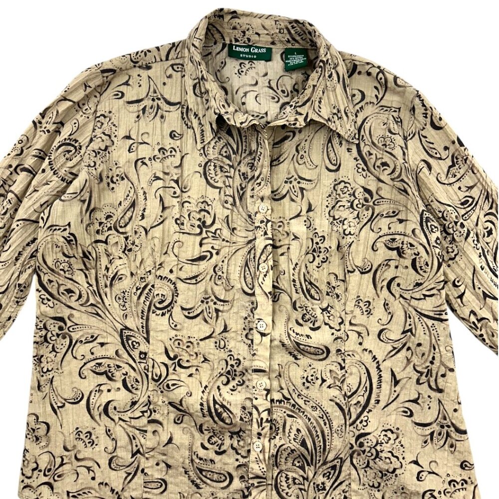 Lemon Grass Studio Button Down Blouse - image 4